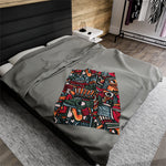 Aztec Themed Velveteen Soft Blanket
