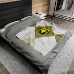 White Ranger Themed Velveteen Soft Blanket
