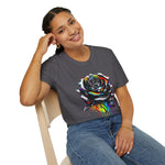 Colorful Drip Rose Softstyle T-Shirt