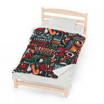 Aztec Themed Velveteen Soft Blanket