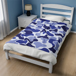 Blue Camo Soft Blanket