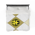 White Ranger Themed Velveteen Soft Blanket