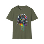 Colorful Drip Rose Softstyle T-Shirt