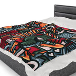 Aztec Themed Velveteen Soft Blanket