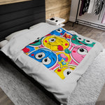Colorful Funny Faces Soft Blanket