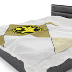 White Ranger Themed Velveteen Soft Blanket