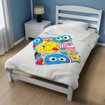 Colorful Funny Faces Soft Blanket