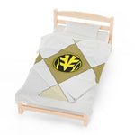 White Ranger Themed Velveteen Soft Blanket