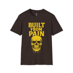 Graphic Tee Shirt with 'Built with Pain' Design