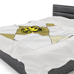 White Ranger Themed Velveteen Soft Blanket