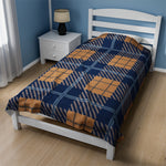 Dark Plaid Style Soft Blanket