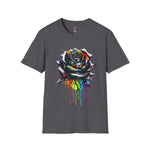 Colorful Drip Rose Softstyle T-Shirt