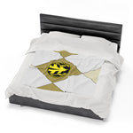 White Ranger Themed Velveteen Soft Blanket