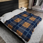Dark Plaid Style Soft Blanket