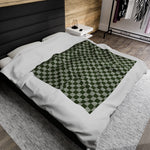 Green Checkered Soft Blanket