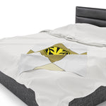 White Ranger Themed Velveteen Soft Blanket