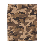 Brown Camo Themed Soft Blanket