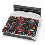 Aztec Themed Velveteen Soft Blanket