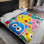 Colorful Funny Faces Soft Blanket