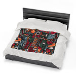 Aztec Themed Velveteen Soft Blanket