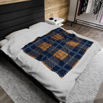 Dark Plaid Style Soft Blanket