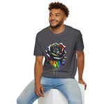 Colorful Drip Rose Softstyle T-Shirt