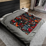 Aztec Themed Velveteen Soft Blanket