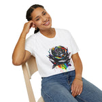 Colorful Drip Rose Softstyle T-Shirt