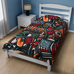 Aztec Themed Velveteen Soft Blanket