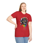 Colorful Drip Rose Softstyle T-Shirt