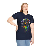 Colorful Drip Rose Softstyle T-Shirt