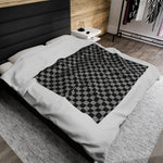 Black Checkered Soft Blanket