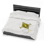 White Ranger Themed Velveteen Soft Blanket