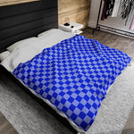 Blue Checkered Soft Blanket