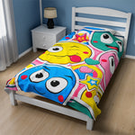 Colorful Funny Faces Soft Blanket