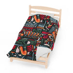 Aztec Themed Velveteen Soft Blanket