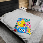 Colorful Funny Faces Soft Blanket