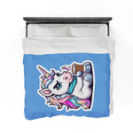 Serious Unicorn Soft Blanket