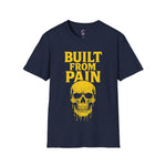 Graphic Tee Shirt with 'Built with Pain' Design