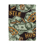 Plush Blanket - Hustle with Money Design
