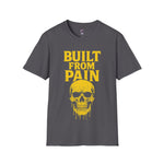 Graphic Tee Shirt with 'Built with Pain' Design