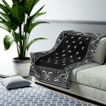 Black Bandana Velveteen Soft Blanket
