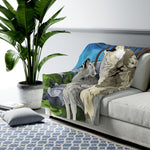 Wolves Velveteen Soft Blanket