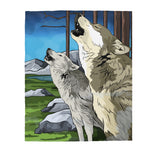 Wolves Velveteen Soft Blanket