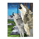 Wolves Velveteen Soft Blanket