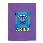 Aries Horoscope Themed Velveteen Soft Blanket