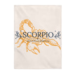 Scorpio Horoscope Themed Velveteen Soft Blanket