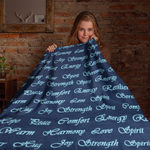 Comfort Word Velveteen Soft Blanket