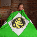 Green Power Ranger Velveteen Plush Blanket