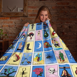 Loteria Themed Velveteen Soft Blanket